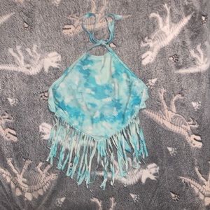 Teal Pineapple Bathing Suit Top